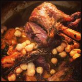 Slow cooked lamb shank stew