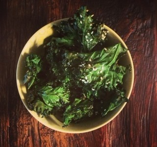 Chia and tamari kale chips