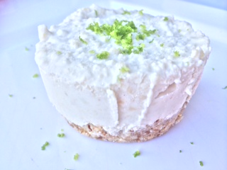 Coconut, lime and ginger ‘cheese’ cake