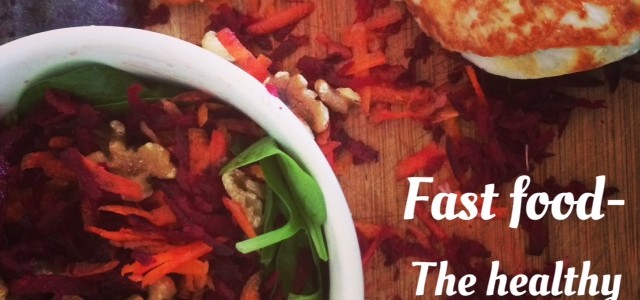 Fast food – chicken and beetroot salad