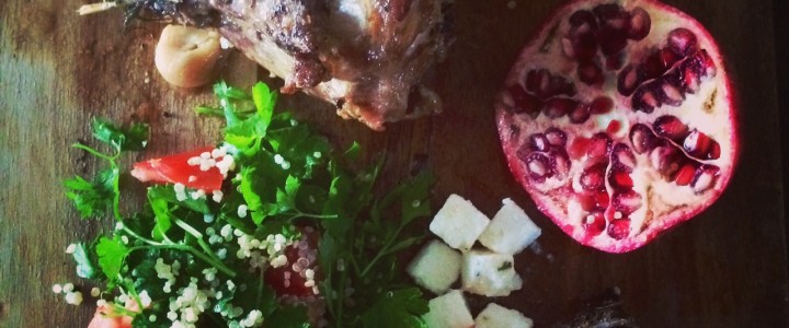 Lemon, herb and garlic lamb shanks