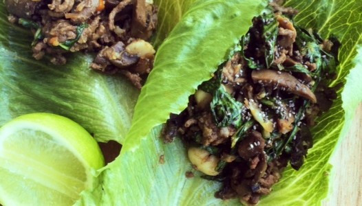 Beef and Mushroom San Choy Bow