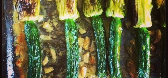 Stuffed Lemon & Garlic Zucchini flowers