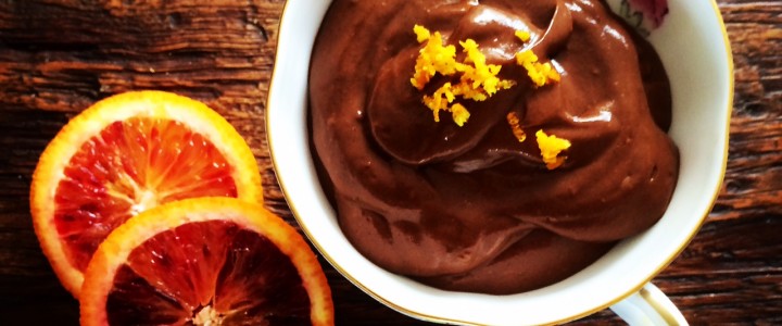 Blood orange and chocolate mousse